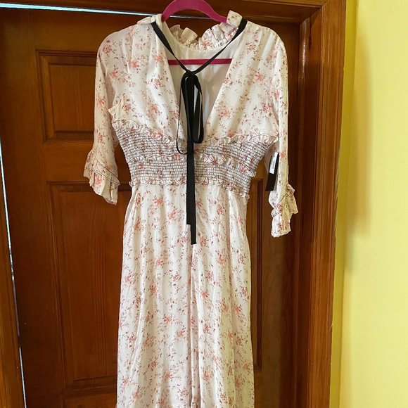 Gabriella ruffled floral-print midi dress (NWT) - Picture 2 of 4